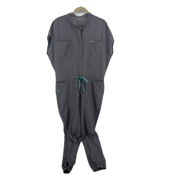 FIGS Rafaela Cargo Scrub Jumpsuit Womens Gray Technical Collection Jogger XXL - Picture 4 of 16
